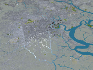 Ho chi minh city vietnam 100km 3D 모델