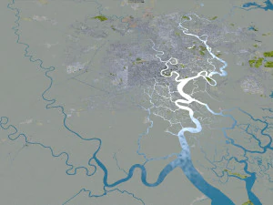 Ho chi minh city vietnam 100km 3D Model