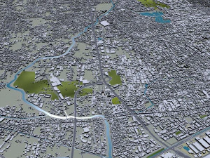 Ho chi minh city vietnam 100km 3D Model