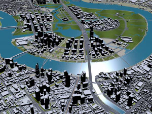 Ho chi minh city vietnam 100km 3D Model
