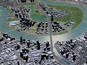 Ho chi minh city vietnam 100km 3D Model