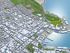 Hobart tasmania city australia 60km 3D Model