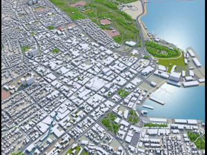 Hobart tasmania city australia 60km Modèle 3D