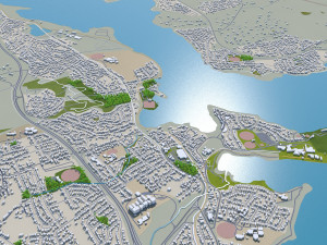 Hobart tasmania city australia 60km Modèle 3D