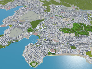 Hobart tasmania city australia 60km Modèle 3D