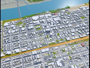 Huntington city west virginia 35km 3D मॉडल