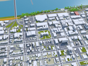 Huntington city west virginia 35km 3D मॉडल