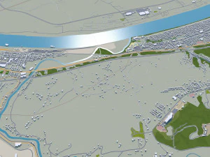 Huntington city west virginia 35km 3D Model