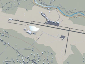 Huntington city west virginia 35km 3D Model