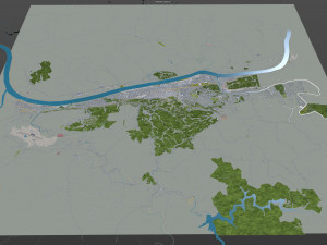 Huntington city west virginia 35km 3D मॉडल