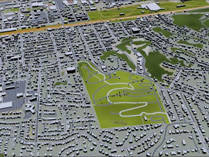 Huntington city west virginia 35km 3D Model