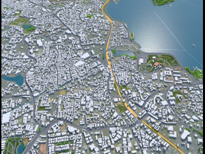 Hyderabad city india 60km Model 3D