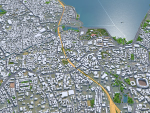 Hyderabad city india 60km Model 3D