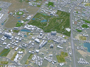 Hyderabad city india 60km Model 3D