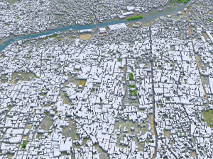 Hyderabad city india 60km Model 3D