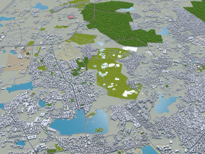 Hyderabad city india 60km Model 3D
