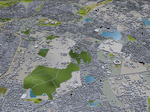 Hyderabad city india 60km Model 3D