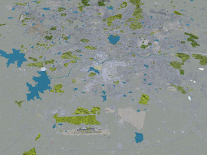 Hyderabad city india 60km Model 3D