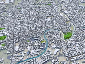 Indore city india 30km Model 3D