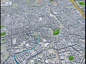 Indore city india 30km 3D Model