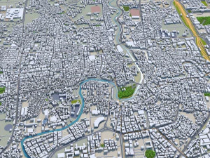 Indore city india 30km 3D Model