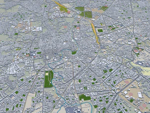 Indore city india 30km 3D Model