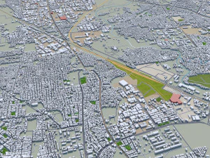 Indore city india 30km 3D Model