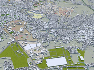 Indore city india 30km 3D Model