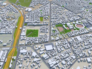 Indore city india 30km 3D Model