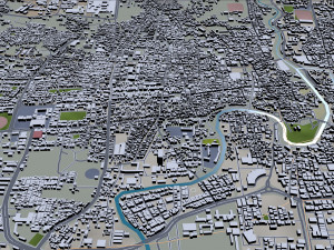 Indore city india 30km Modello 3D