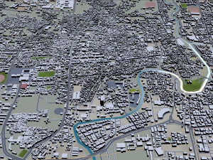 Indore city india 30km 3D Model