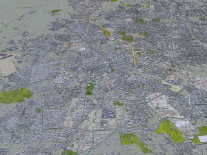 Indore city india 30km 3D Model