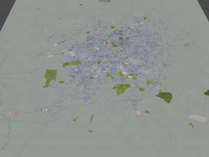 Indore city india 30km 3D Model