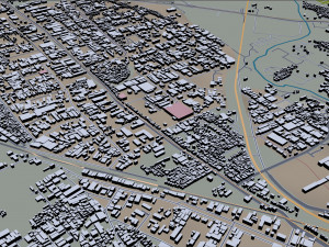Indore city india 30km Modello 3D