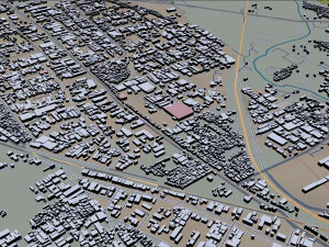 Indore city india 30km 3D Model