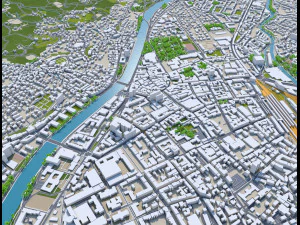 Innsbruck city austria 20km 3D Model