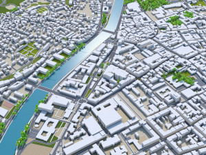 Innsbruck city austria 20km 3D Модель