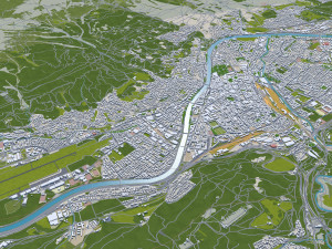 Innsbruck city austria 20km 3D Модель
