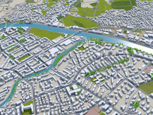 Innsbruck city austria 20km 3D Модель