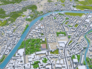 Innsbruck city austria 20km 3D Модель