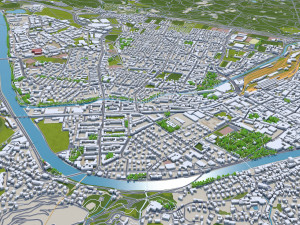 Innsbruck city austria 20km 3D Модель