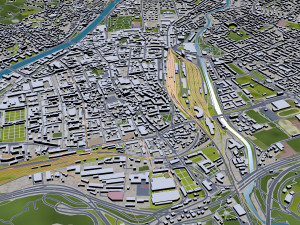 Innsbruck city austria 20km 3D Модель
