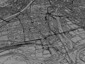 Innsbruck city austria 20km 3D Модель