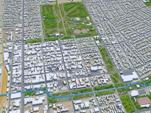 Invercargill city new zealand 30 km 3D Model