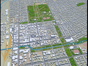 Invercargill city new zealand 30 km 3D 模型