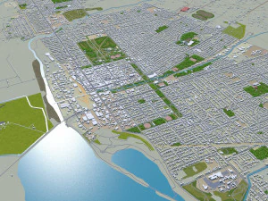 Invercargill city new zealand 30 km 3D Model