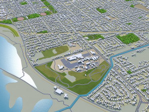 Invercargill city new zealand 30 km 3D 模型