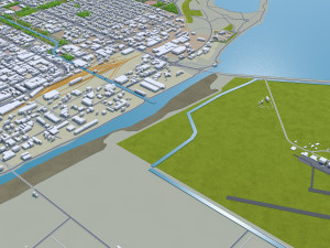 Invercargill city new zealand 30 km 3D 模型