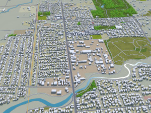 Invercargill city new zealand 30 km 3D 模型