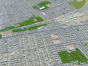 Invercargill city new zealand 30 km 3D Model
